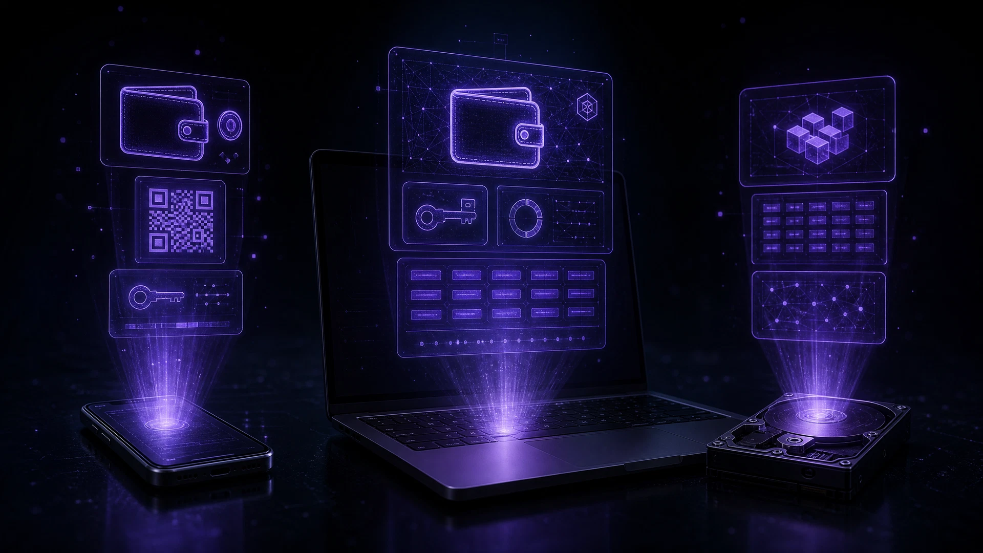 Digital evidence being scanned for crypto artifacts